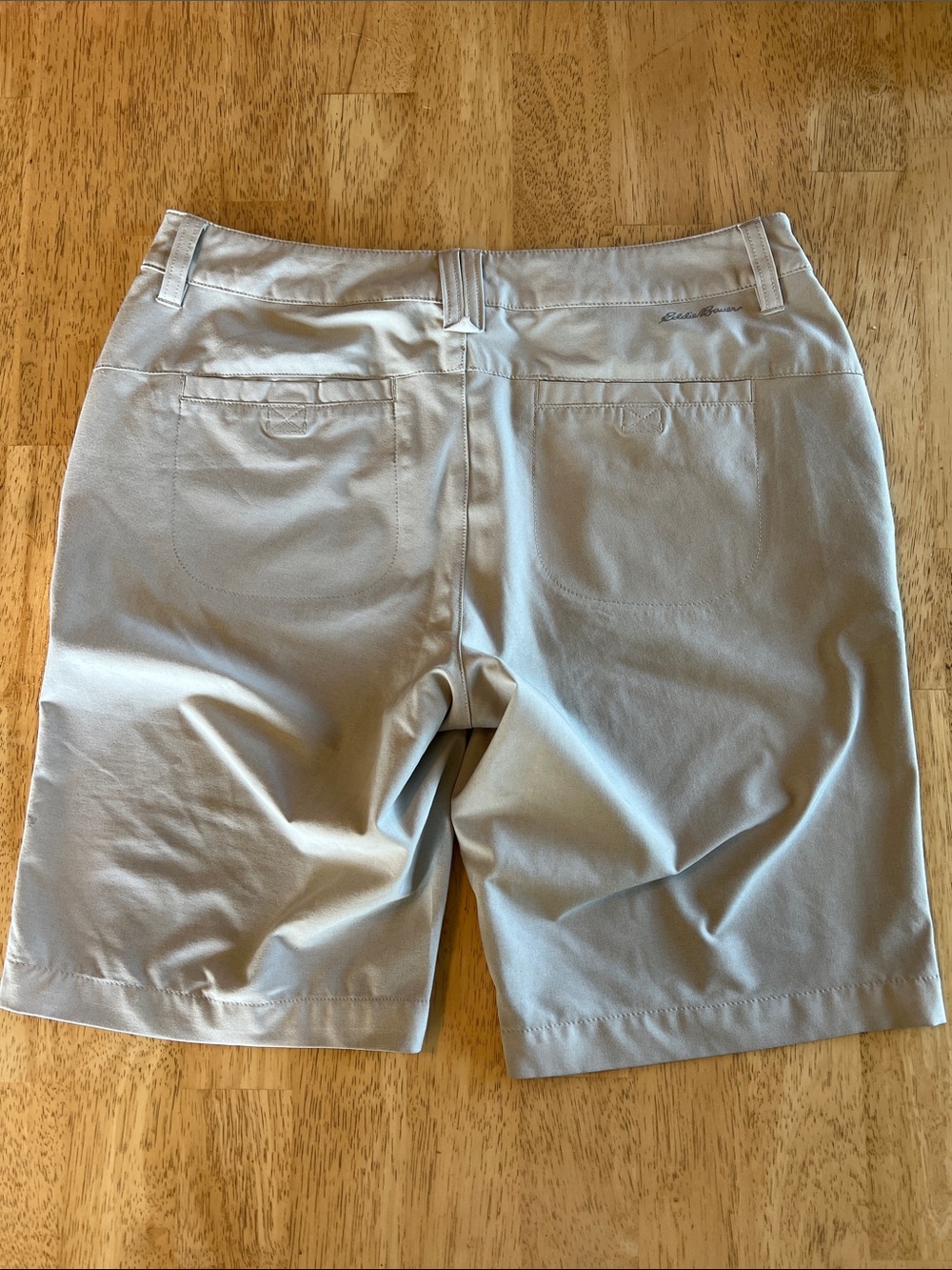 Eddie Bauer Khaki Flat Front Shorts - Light Beige